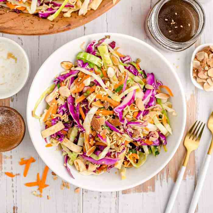 Asian style dressing salad